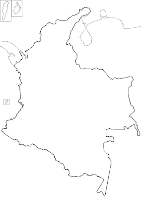 Mapa Croquis de Colombia para colorear | Dibujos para Colorear ...