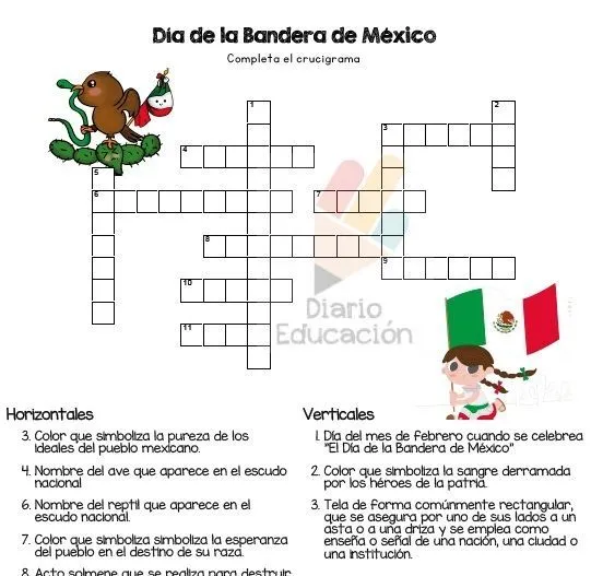 Día de la bandera crucigrama | Diario Educación