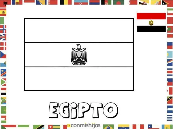 Bandera de Egipto. Dibujos de banderas para pintar | PROYECTO ...