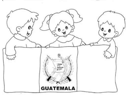 Bandera de guatemala para colorear - Imagui