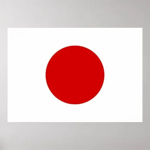 Bandera de Japón Posters de Zazzle.