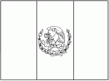 Bandera de México para colorear