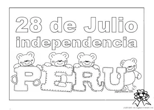 Dibujos para colorear dia de la independencia del peru - Imagui