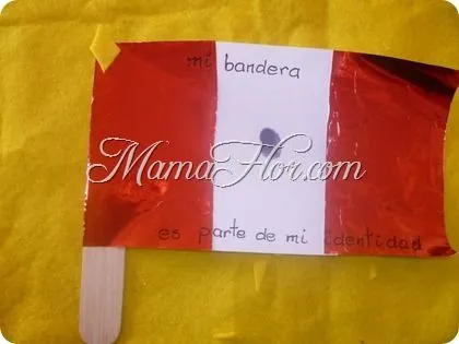 Como hacer una Bandera Peruana - Manualidades MamaFlor