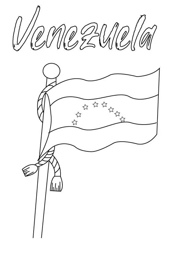 Bandera de Venezuela para colorear