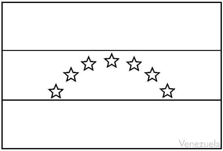 Bandera de Venezuela para pintar con 8 estrellas - Imagui