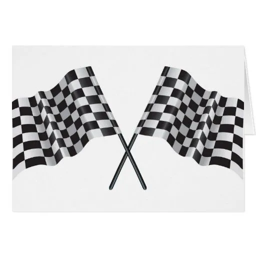 banderas cruzadas a cuadros felicitacion | Zazzle