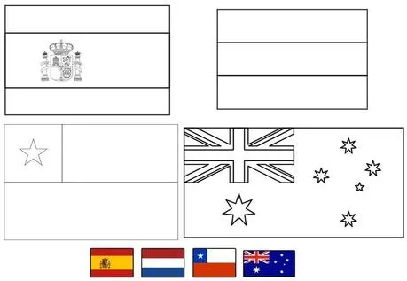 Banderas del mundial de fútbol Brasil 2014 para colorear - Paperblog