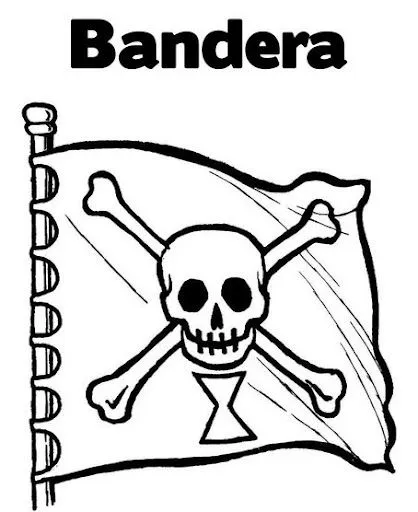 BANDERAS PIRATAS PARA PINTAR