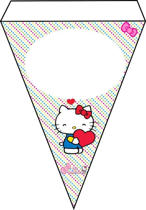 Banderines de Hello Kitty – Banners Hello Kitty – Kits imprimibles Hello  Kitty – moldes hello kitty fiesta – Kits para imprimir gratis