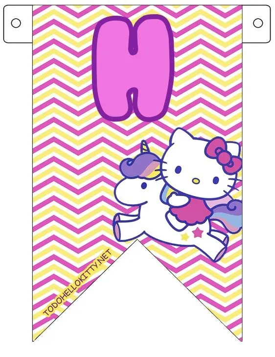 Banderines con Letras para Cumpleaños de Hello Kitty. Hello Kitty Party  Free Printable Banners with the Alphabet. - Oh my Alfabetos!