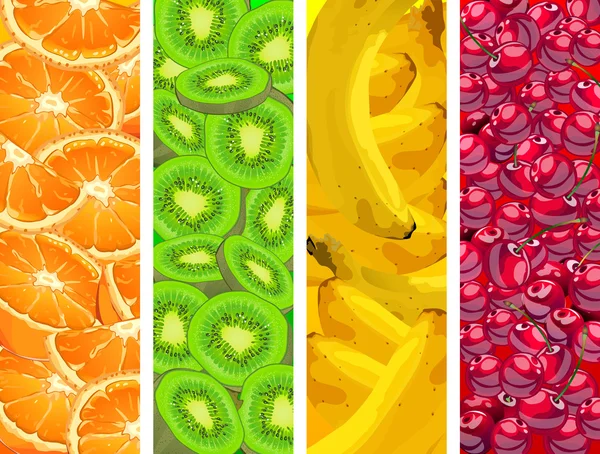 banners con fondo de frutas — Vector stock © creatOR76 #11066697