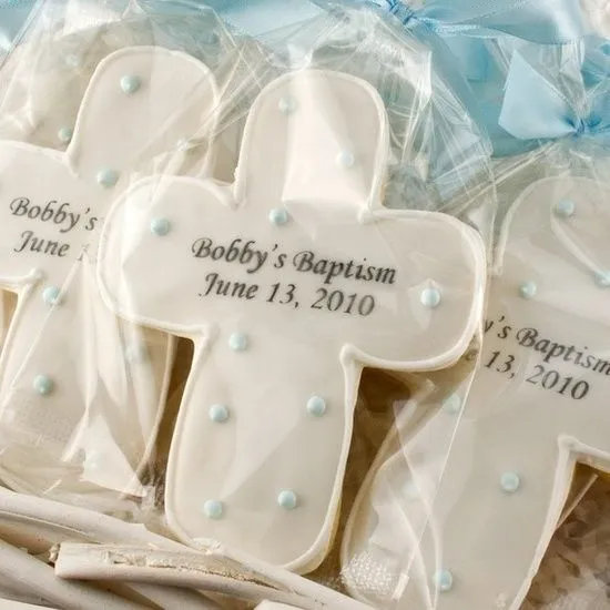 Baptism Favors Ideas | Baptism Ideas / Cross Cookie Favors for ...