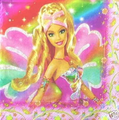 barbie/mariposa/fairytopia/fée/serviette en papier/PRINCESSE ...