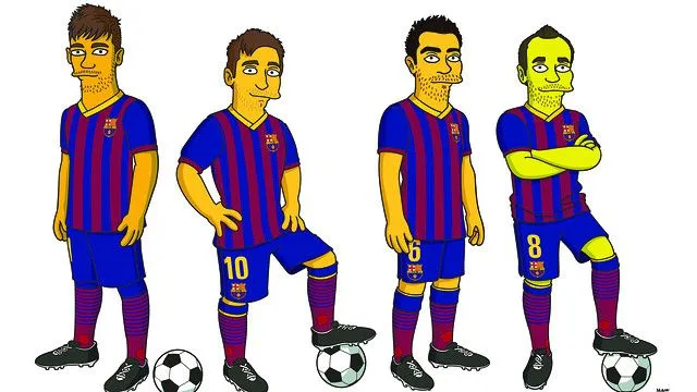 El Barça presenta a los primeros jugadores "simpsonizados" | FC ...