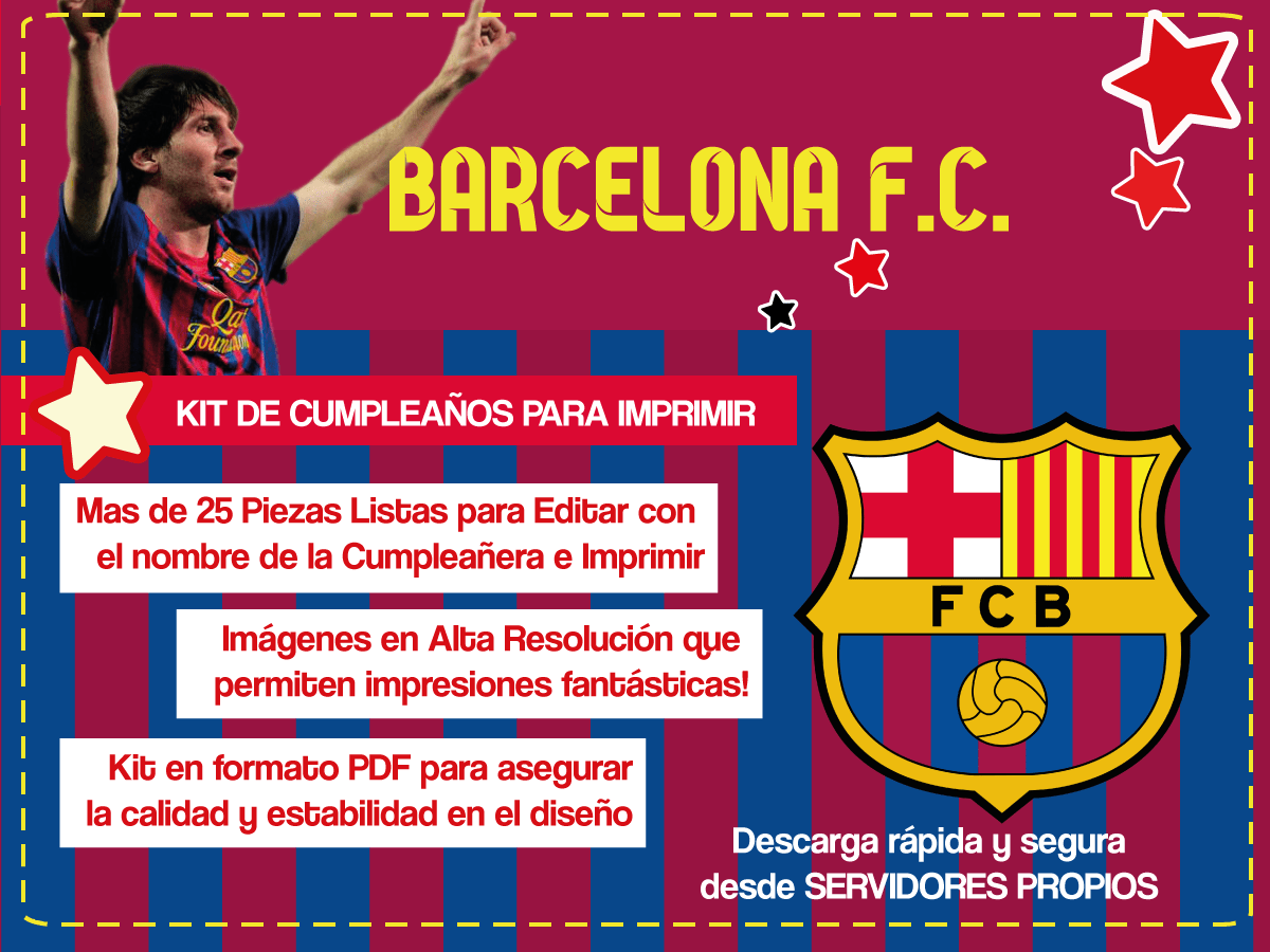 Barcelona FC: Invitaciones de Cumpleaños para descargar - Mundo ...