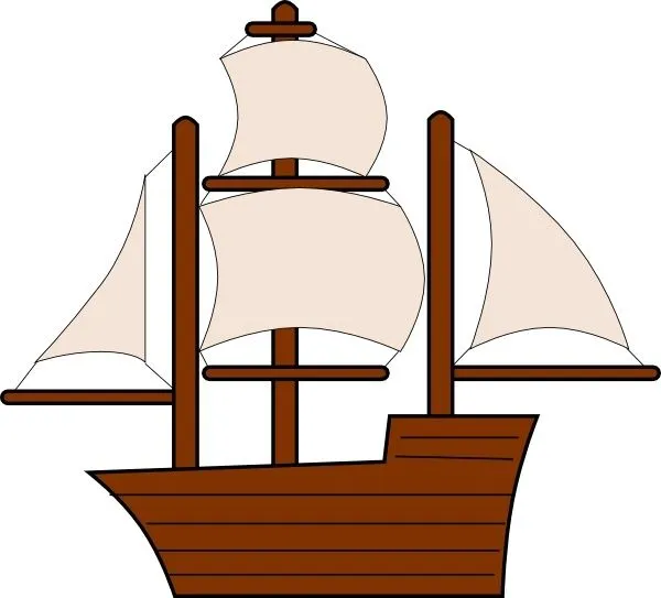 Barco de vela desplegada clipart Vector de imágenes prediseñadas ...