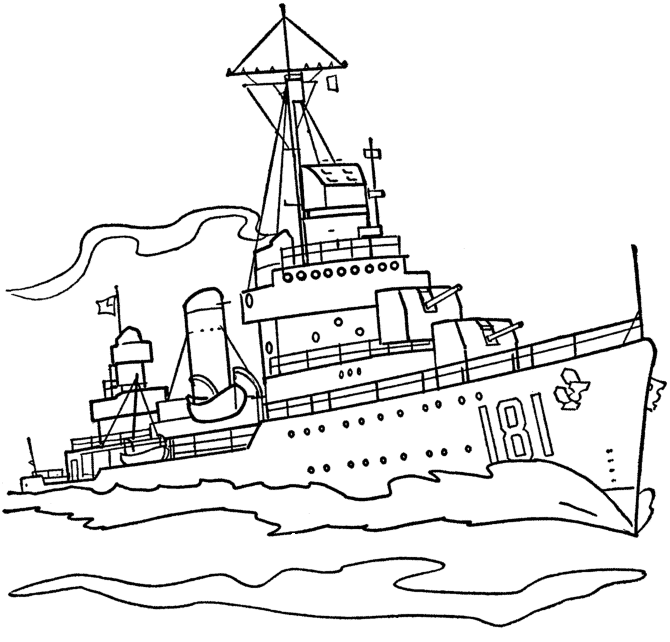 Dibujos de barcos de guerra para colorear - Imagui