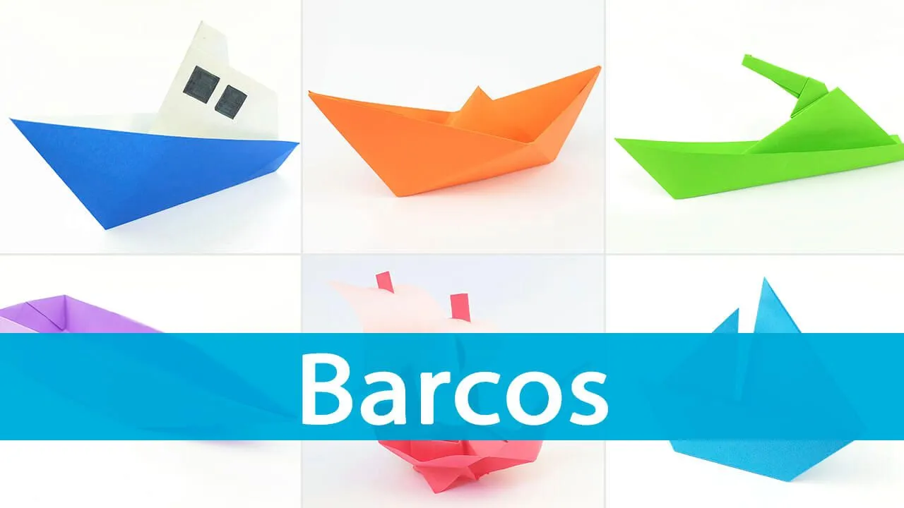 Los 6 BARCOS DE PAPEL más fáciles ¡Paso a paso! - Origami Fácil