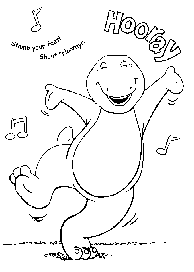 Barney Coloring Pages | Learn To Coloring