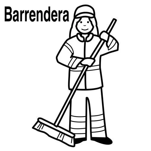 DIBUJOS PARA PINTAR DE BARRENDEROS Y BARRENDERAS