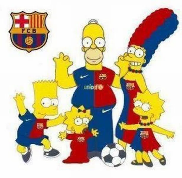 Foto de los sinso con la camiseta del Barcelona - Imagui