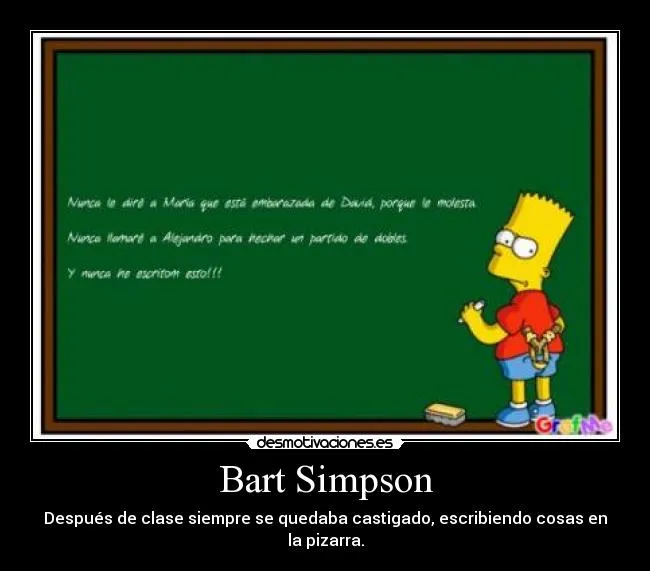 Bart Simpson | Desmotivaciones