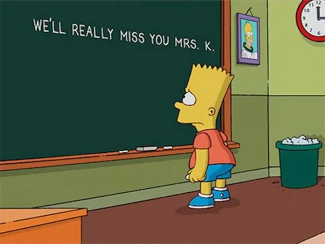 Bart simpson se despide de la maestra krabappel - Taringa!