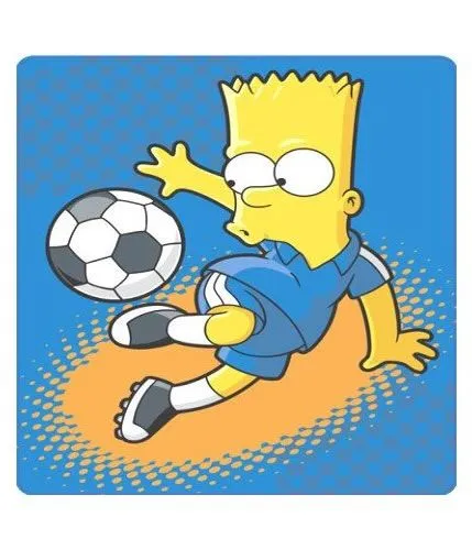 Imagenes de bart Simpson jugando futbol - Imagui