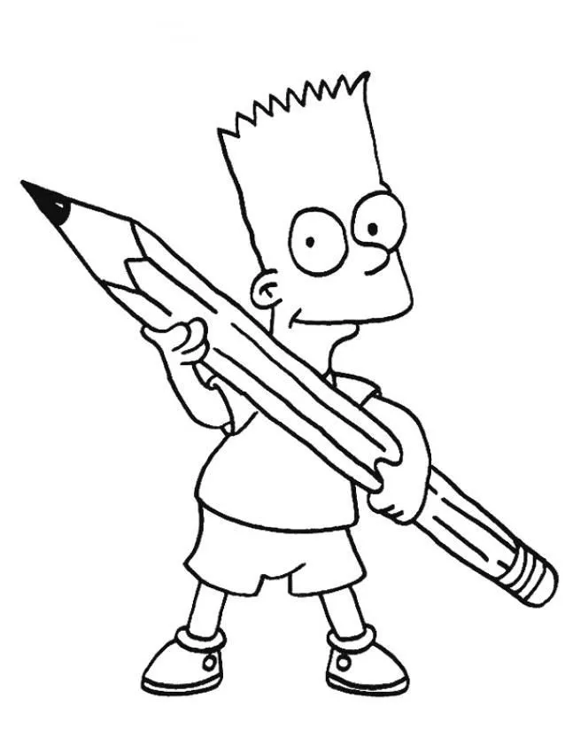 Bart Escolar para colorear