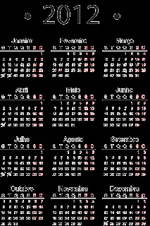 Base de calendário 2012 em PSD e vetorial gratuito | Amanhã é outro ...