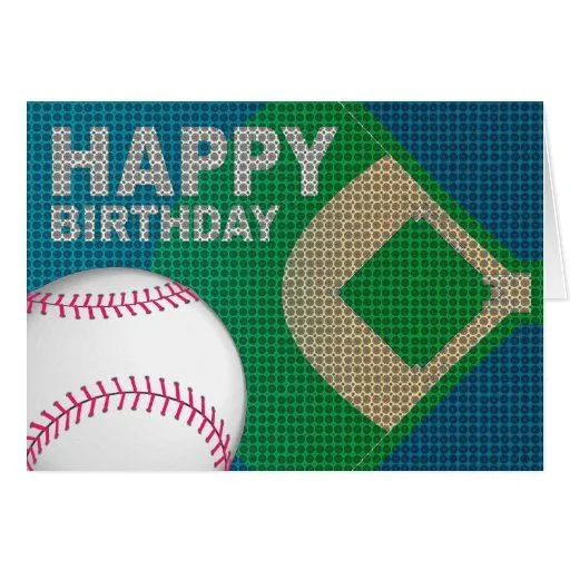 Baseball Happy Birthday Card Zazzle.co.jpから