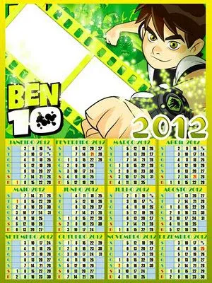 Bases de calendário 2012 estilo Ben 10 | Amanhã é outro dia ...