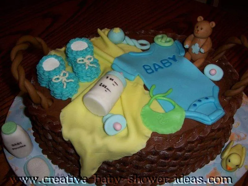 Basket Baby Shower Cake Pictures and Instructions