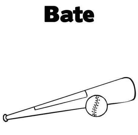 Bat de beisbol para colorear - Imagui