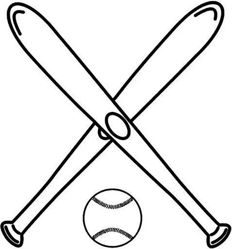 Bat de beisbol para colorear - Imagui