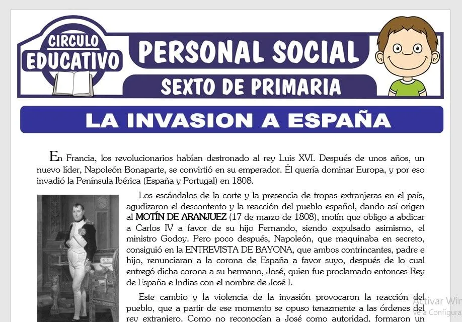 La Batalla de Junin para Sexto de Primaria – Fichas GRATIS