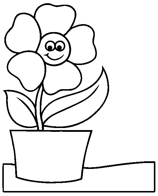 Baú da Web: Desenho de flor infantil para crianças colorir