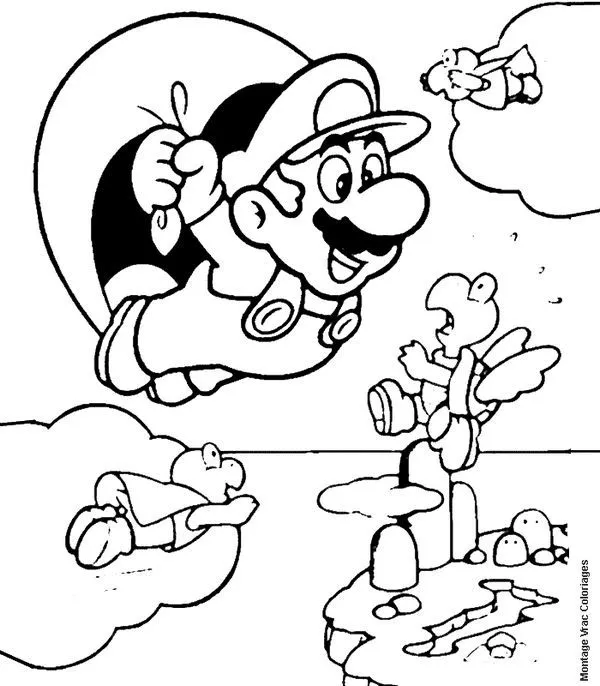 Baú da Web: Desenhos do Super Mario Bros e sua turma para colorir