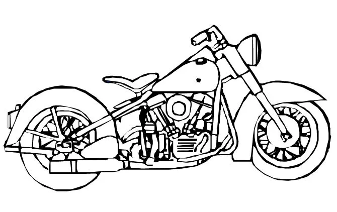 Baú da Web: Desenhos de Motos para Colorir