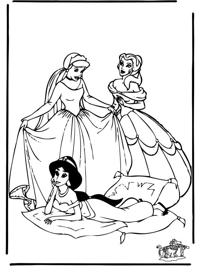 Baú da Web: Desenhos de Princesas Disney para colorir