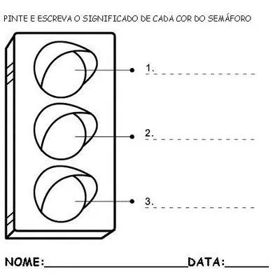 Baú da Web: Desenhos de Semáforo para colorir