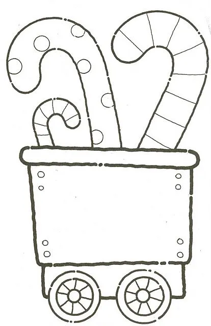 BAÚL DE NAVIDAD: Tren de Navidad infantil para colorear