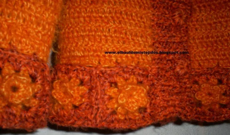 El Baúl de mis Tejidos: Chaleco a crochet con flores