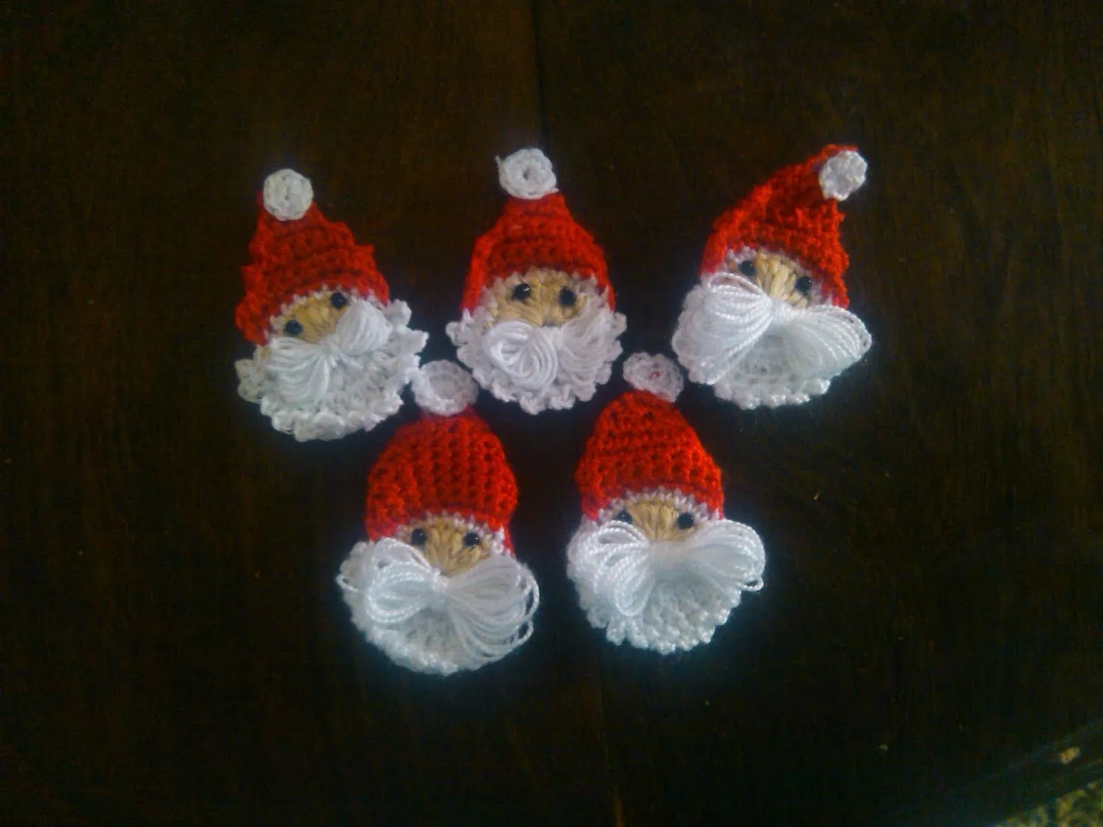 bauticielotejido: Adorno de Papa Noel a crochet