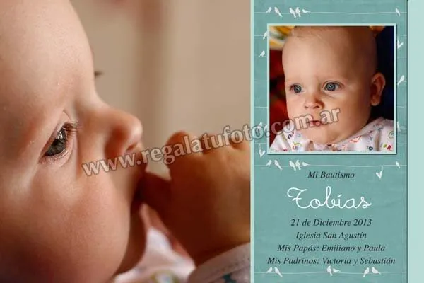 Bautismo Nenae Celeste Pajaritos - BA0658 | Regalá tu foto