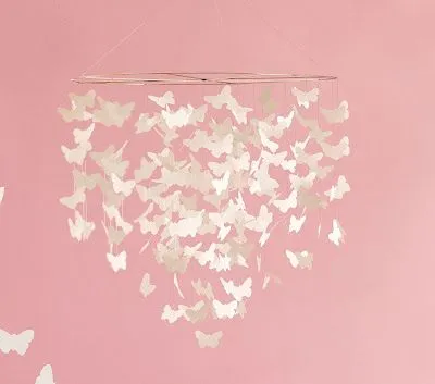 el bazar de la felicidad: Móvil de mariposas de papel