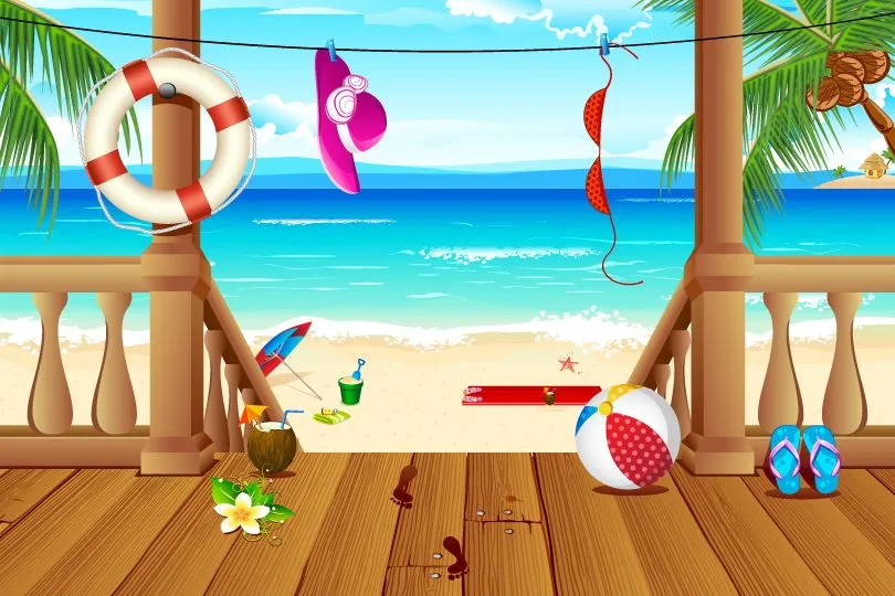 Beach Holiday illustrator Vector | Free Vector Graphic Download