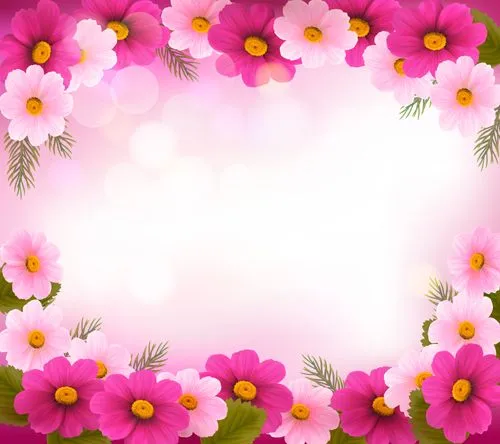 Beautiful flower frame vector graphics 01 - Vector Flower free ...