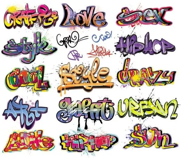 Beautiful graffiti font design 01 vector Free vector in ...